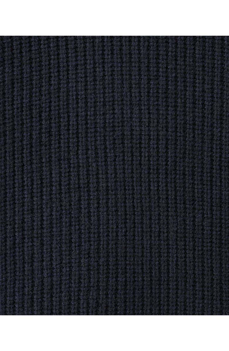 MANGO Shoulder Button Mock Neck Sweater, Alternate, color, Dark Navy