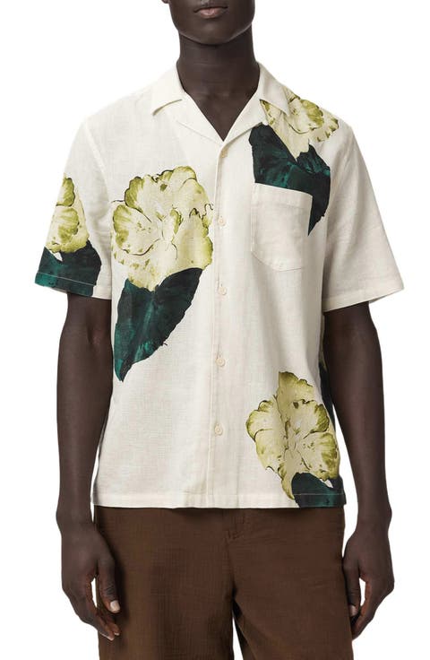 Nouvelle Floral Linen & Cotton Camp Shirt