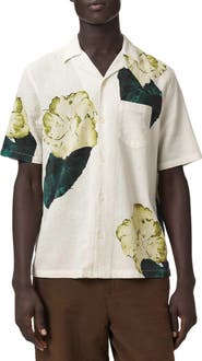 AllSaints Nouvelle Floral Linen & Cotton Camp Shirt