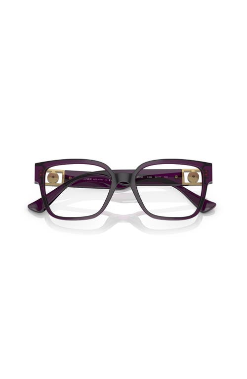 Versace 54mm Square Optical Glasses In Blue