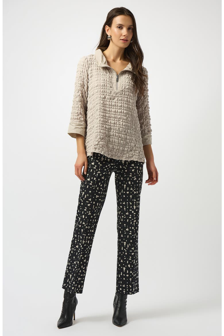 Bubble Jacquard Half Zip Top, Alternate, color, MOONSTONE