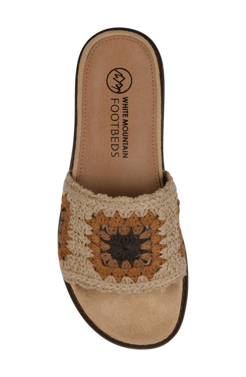 Cliffs By White Mountain Maxim Slide Sandal In Tan Multi Fabric