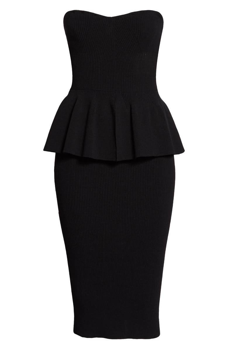 Philosophy Di Lorenzo Serafini Rib Peplum Bustier Sweater Dress, Alternate, color,