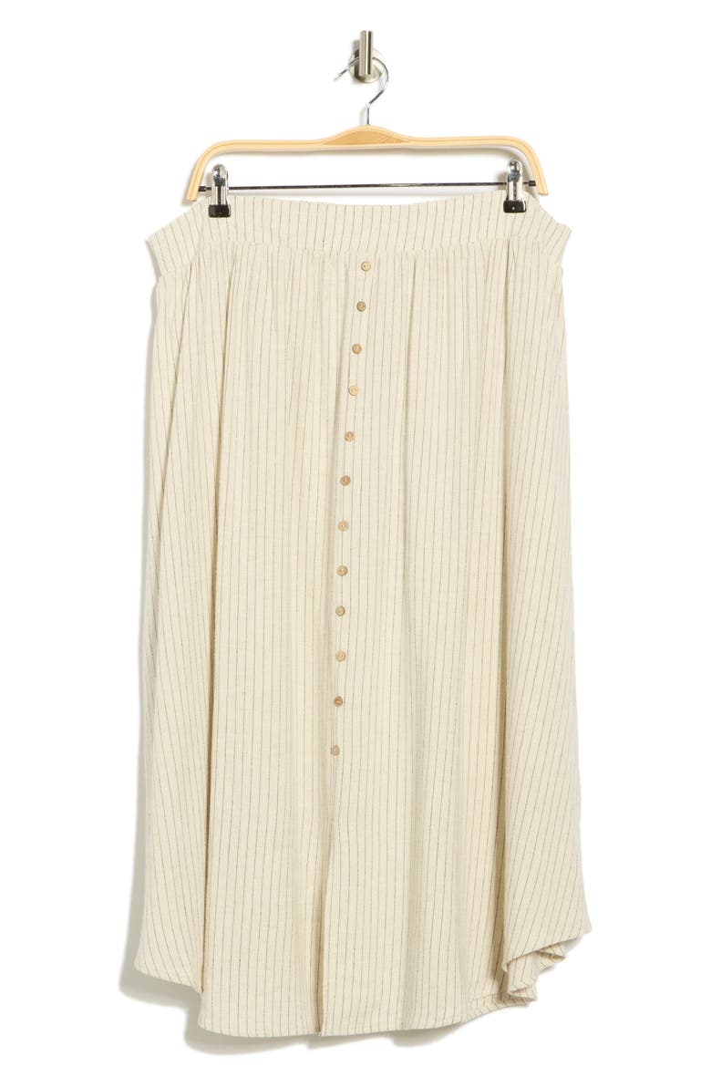 Stripe Pull-On Skirt, Alternate, color, LINEN