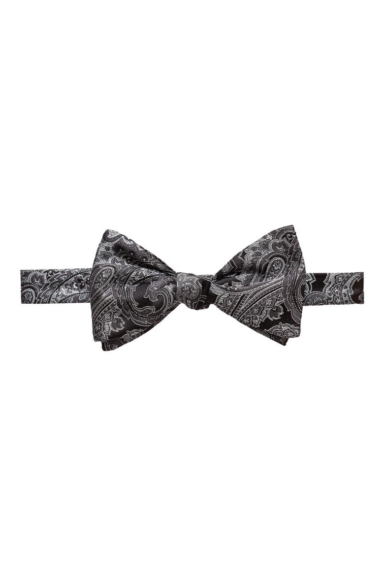 Paisley Bow Tie, Main, color, BLACK