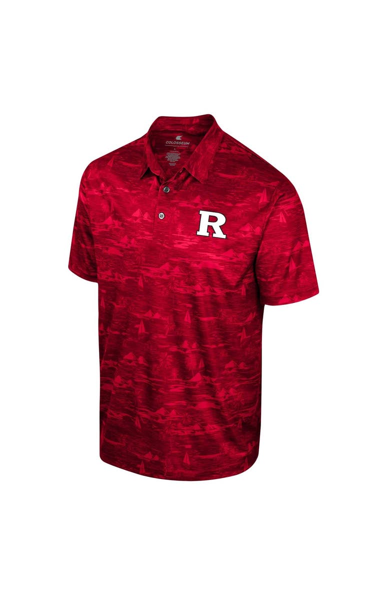 COLOSSEUM Men's Colosseum Scarlet Rutgers Scarlet Knights Daly Print Polo, Alternate, color, Scarlet