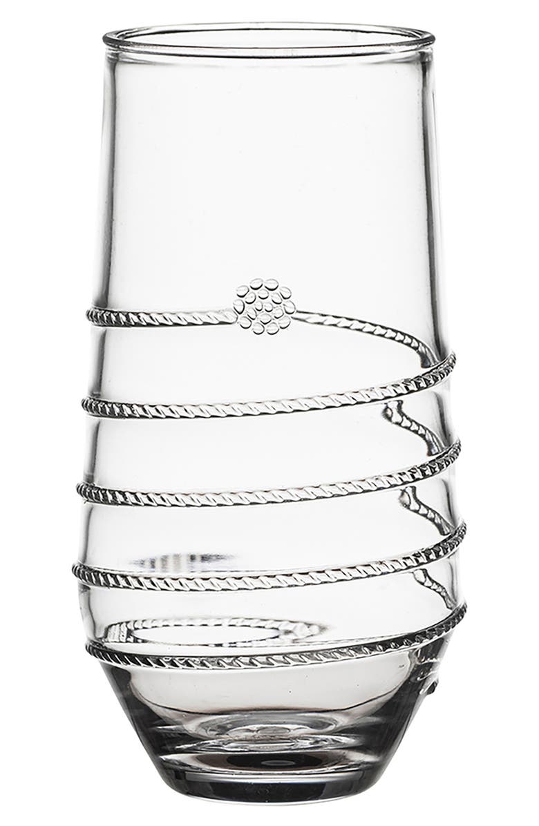 Juliska Amalia Acrylic Set of 4 Large Tumblers, Alternate, color, Clear