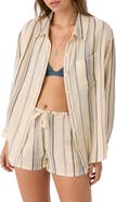 O'Neill Leni Stripe Cotton Gauze Button-Up Shirt
