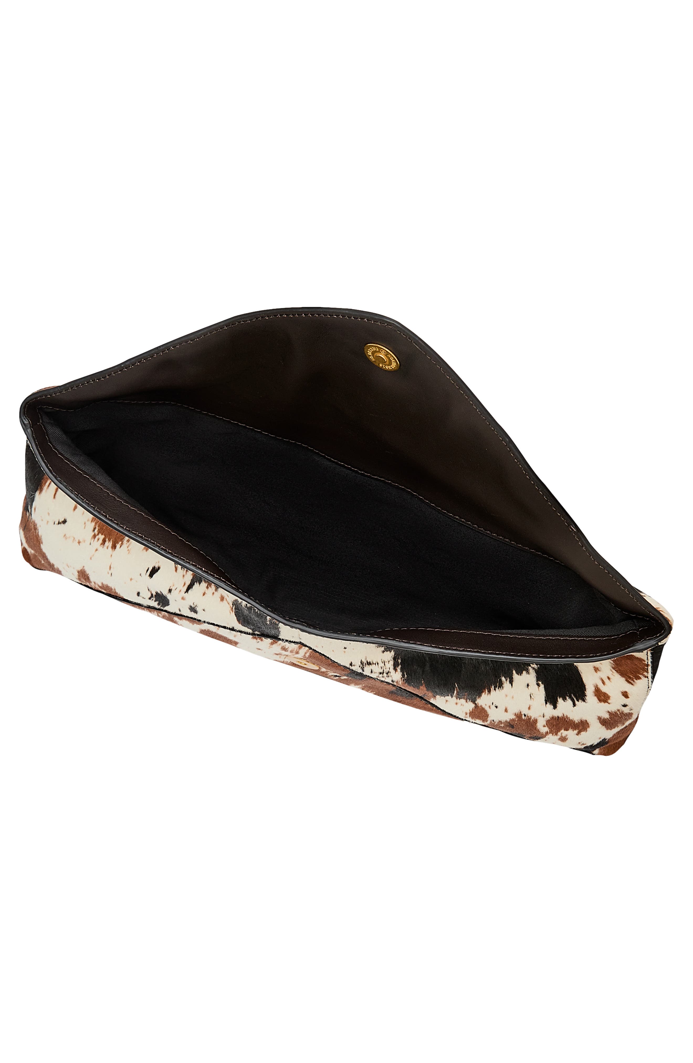 Item Calf Hair Envelope Clutch, Alternate, color, BROWN/ WHITE