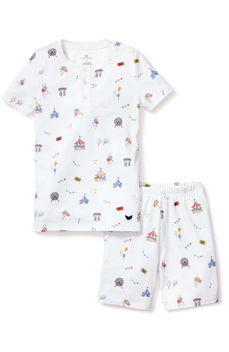 Petite Plume Kids' Fitted Pima Cotton Short Pajamas, Main, color, 