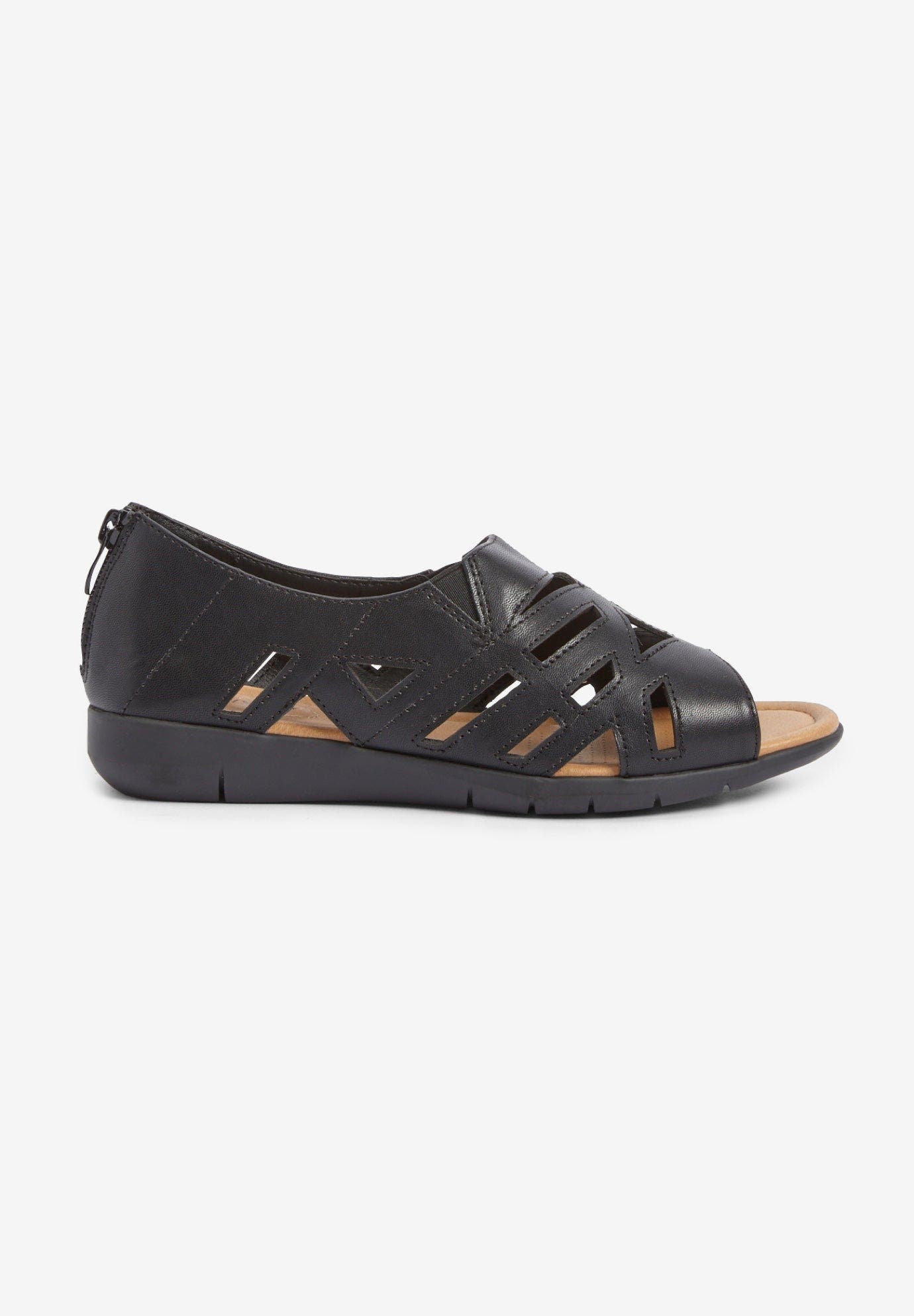 Comfortview The Nyla Gladiator Sandal, Alternate, color, Black