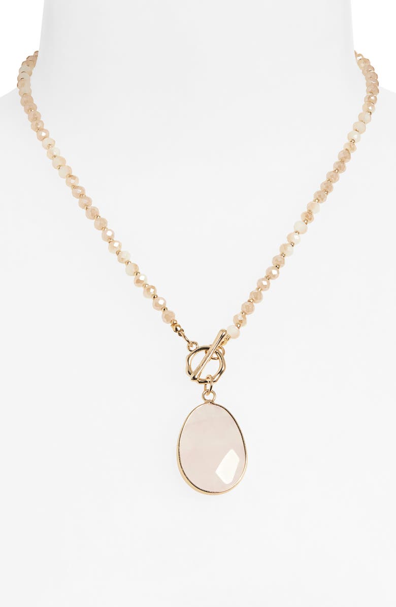 Cara Stone Drop Necklace, Alternate, color, 