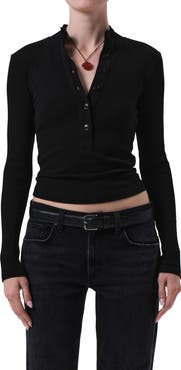 Citizens of Humanity Sheena Long Sleeve Rib Polo