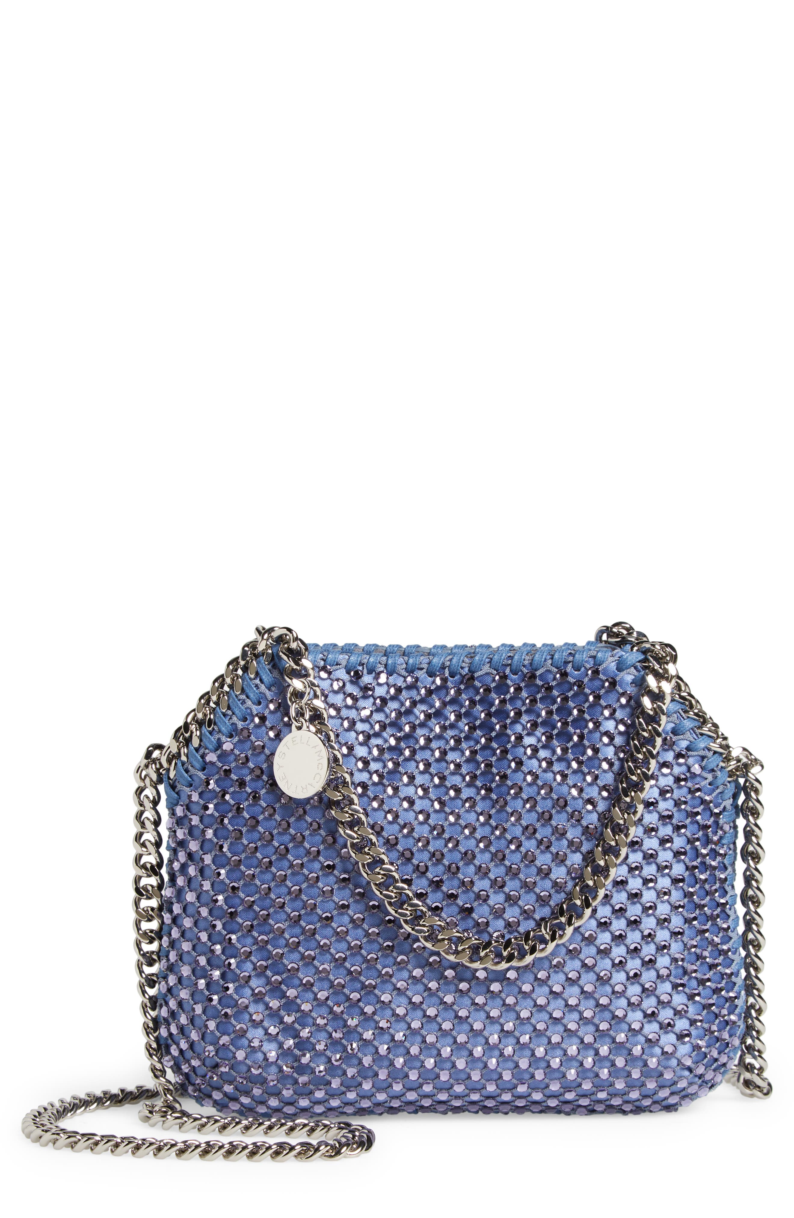 Stella McCartney Tiny Falabella Crystal Mesh Tote, Main, color, 