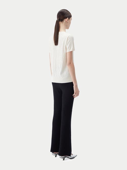 Gobi Mongolian Cashmere Silk Cashmere T-shirt In White