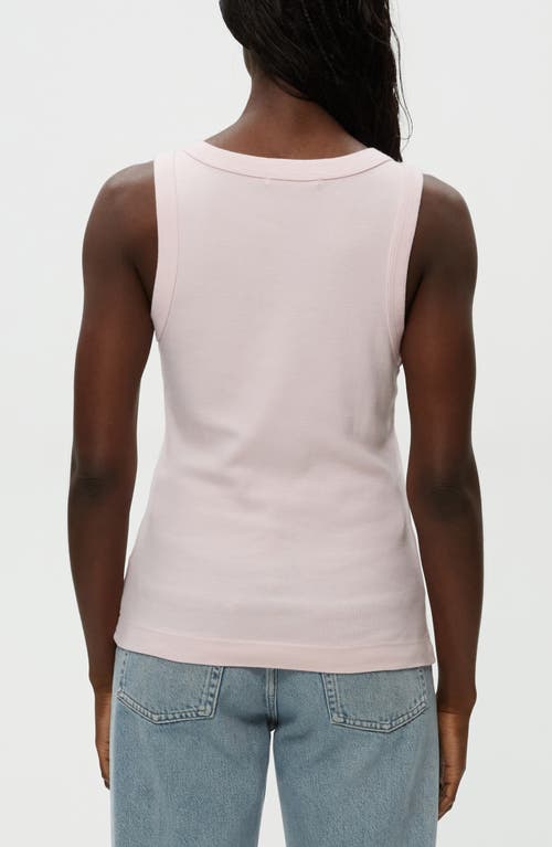 Michael Stars Maya Cotton V-neck Tank In Pink