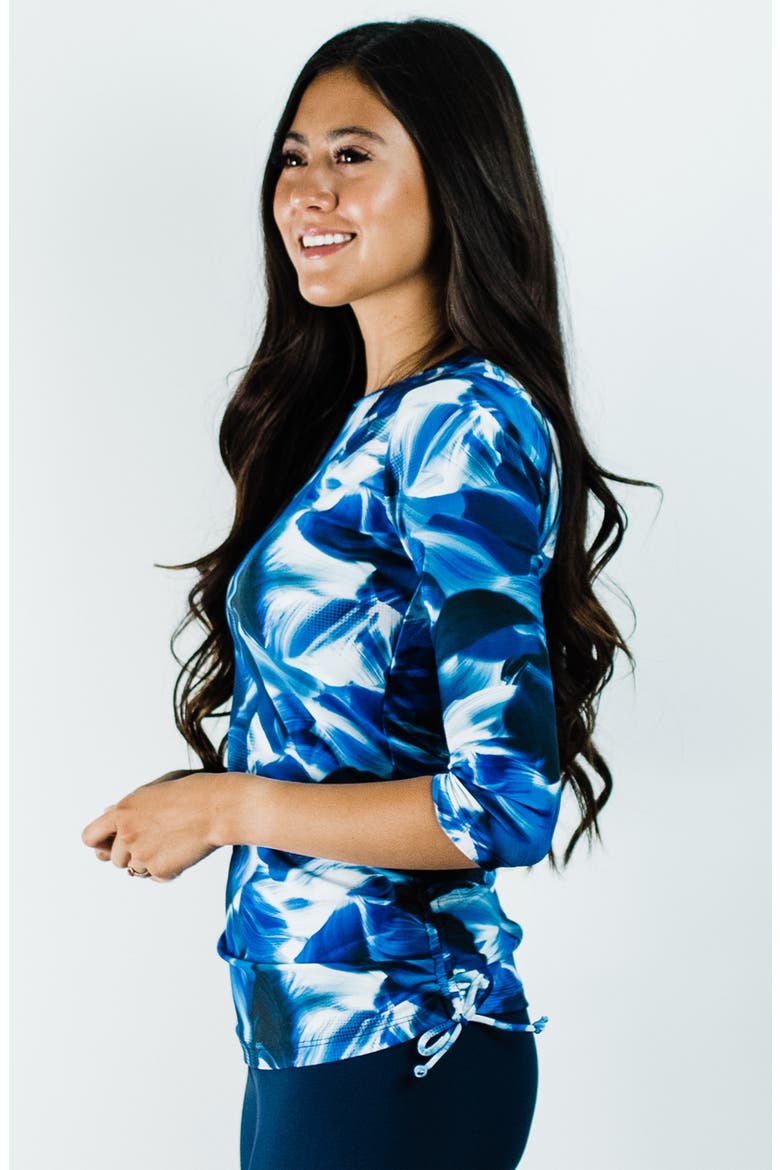 Margaux Swim Top, Alternate, color, Navy Wave