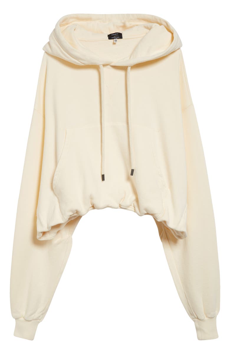 R13 Balloon Bubble Hem Cotton Fleece Hoodie, Main, color,