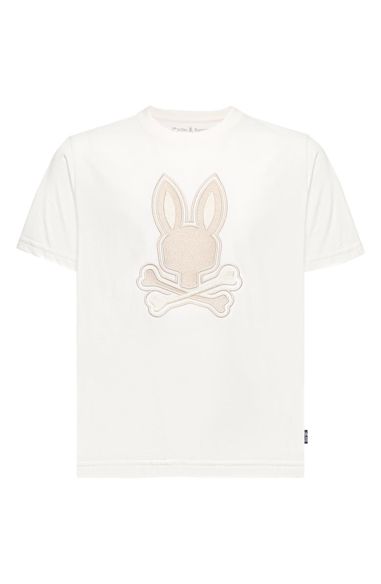 Psycho Bunny Kids' New Castle Embroidered Cotton T-Shirt, Main, color, Ecru