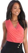 LASCANA Women's Wrap Look Sleeveless Top