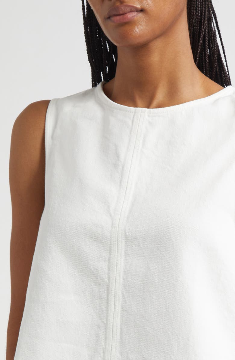 COS A-Line Denim Sleeveless Top, Alternate, color, White