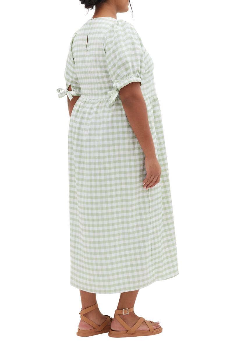 Valley Check Maxi Dress, Alternate, color, SAGE GINGHAM