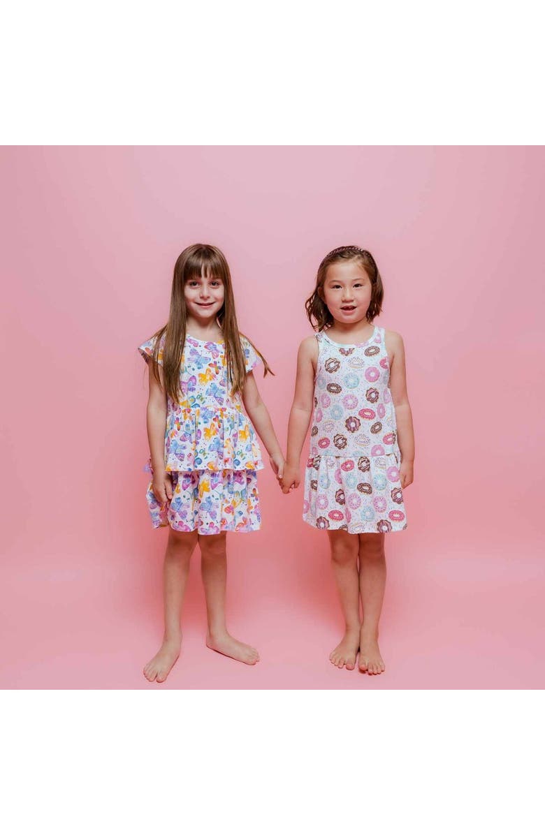 Norani Kids Organic Layered Dress with Matching Biker Shorts, Alternate, color, Butterflies