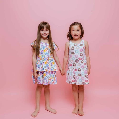 Norani Kids Organic Layered Dress With Matching Biker Shorts In Butterflies