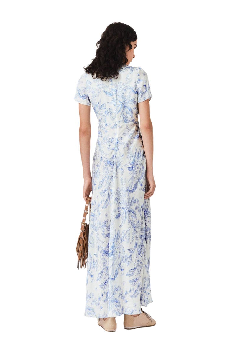 maje Flowing patterned maxi dress, Alternate, color, Sky Blue Large Flowers Print