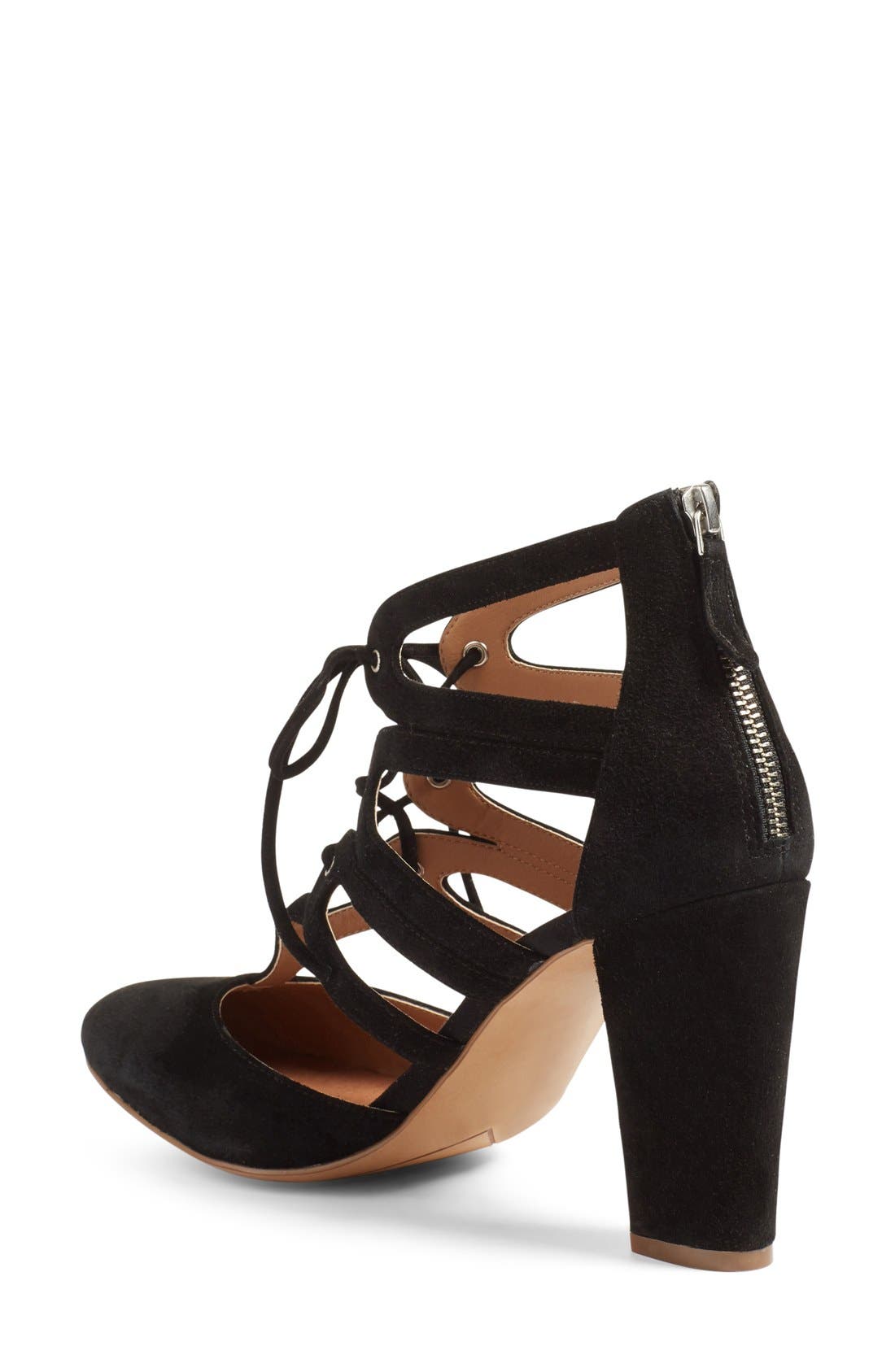 Halogen<sup>®</sup> 'Sydney' Block Heel Ghillie Pump, Alternate, color, 