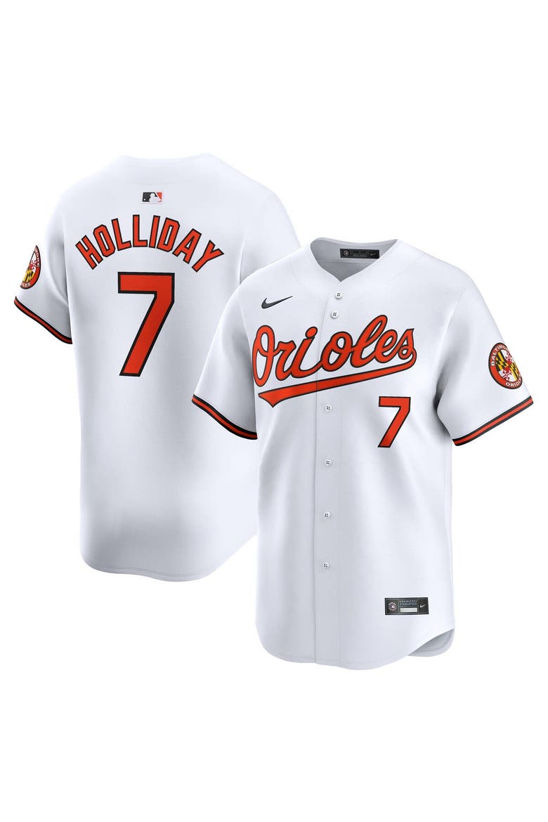Men's Nike Jackson Holliday White Baltimore Orioles Home Limited Player Jersey, Alternate, color, White