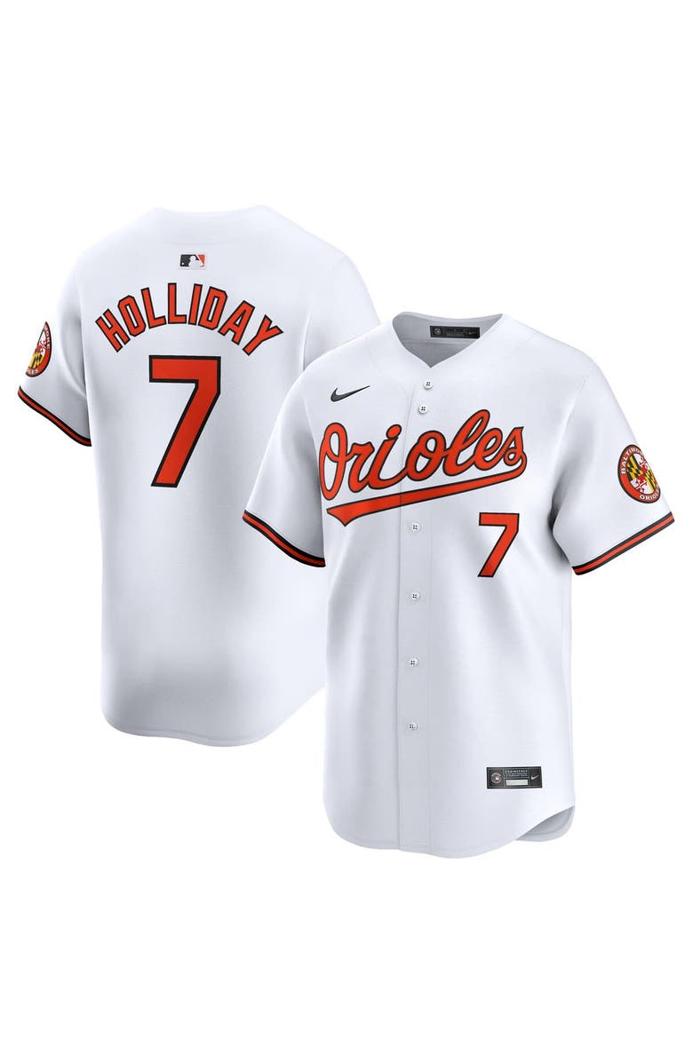 Nike Men's Nike Jackson Holliday White Baltimore Orioles Home Limited Player Jersey, Alternate, color, White