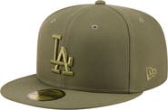 New Era Men's New Era Olive Los Angeles Dodgers Color Pack 59FIFTY Fitted Hat