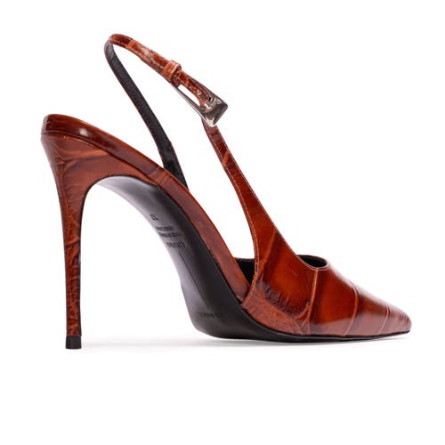 Black Suede Studio Branca 100 Slingback Pump In Brown