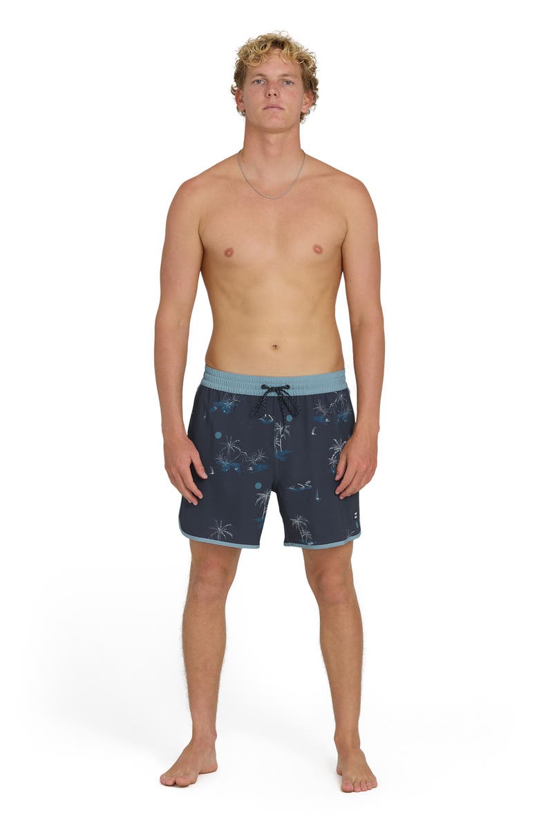 Billabong Seventy Three Layback Swim Trunks, Alternate, color, True Navy
