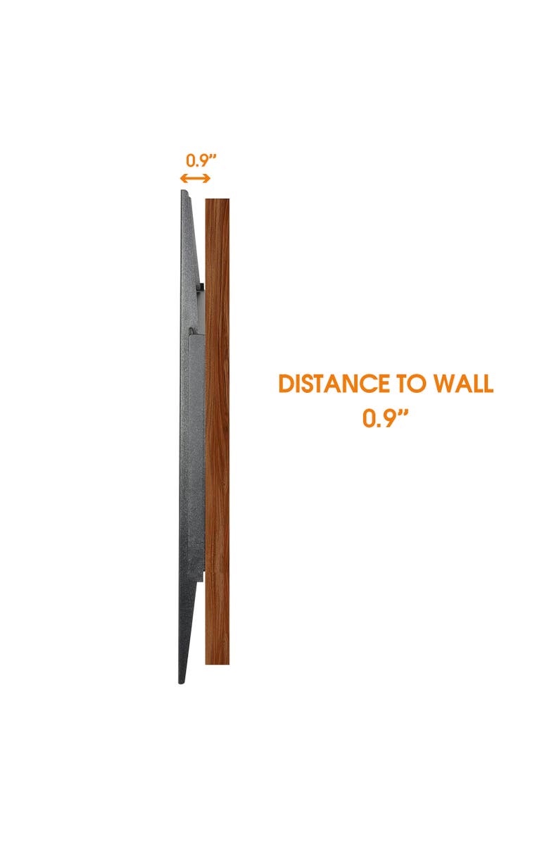 Megamounts Fixed Wall Mount with Bubble Level for 32-70in LCD, LED, and Plasma Screens, Alternate, color, Black