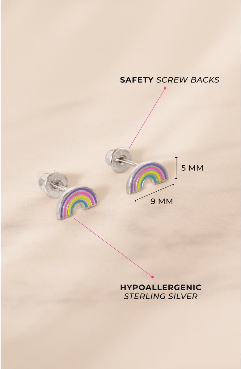 In Season Jewelry Magical Rainbow Girl Earrings, Alternate, color, Light Blue