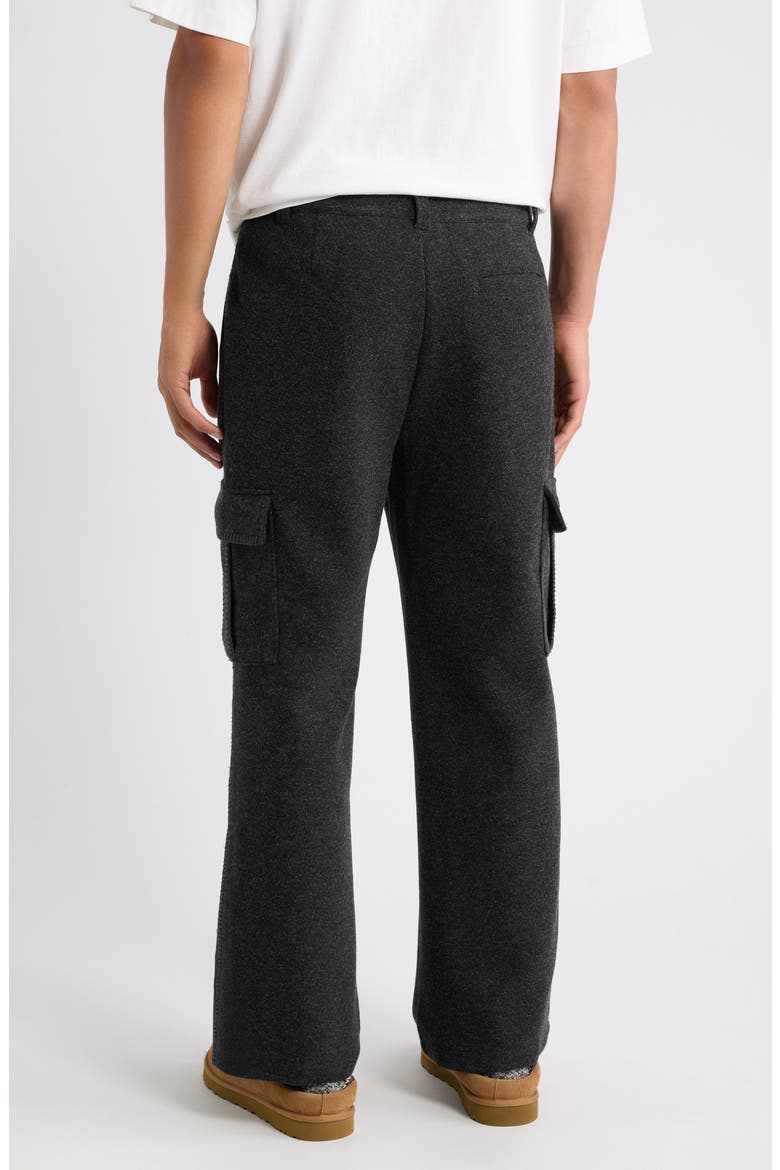 Baylin Wide Leg Cargo Pants, Alternate, color, BLACK HEATHER