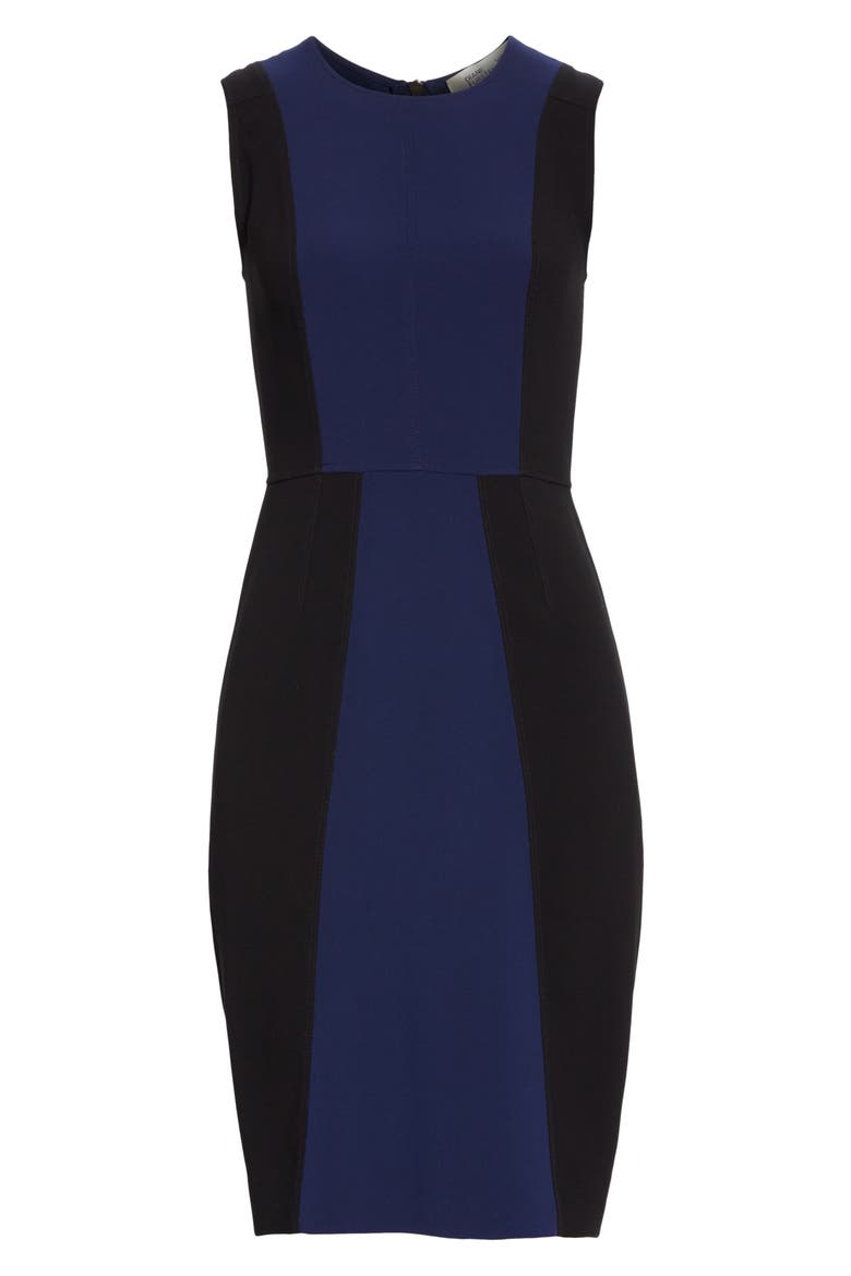 Calliope Sheath Dress, Alternate, color, NAVY/ BLACK