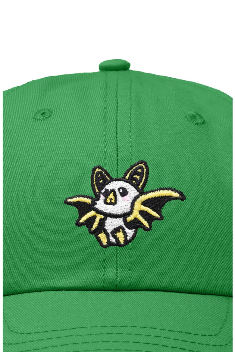 Honduran Bat Embroidered Dad Hat, Alternate, color, Kelly Green