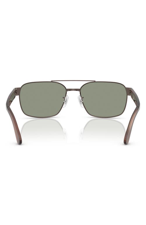 Ray Ban Rb3751 Sunglasses Havana Brown Frame Green Lenses 61-17 In Copper