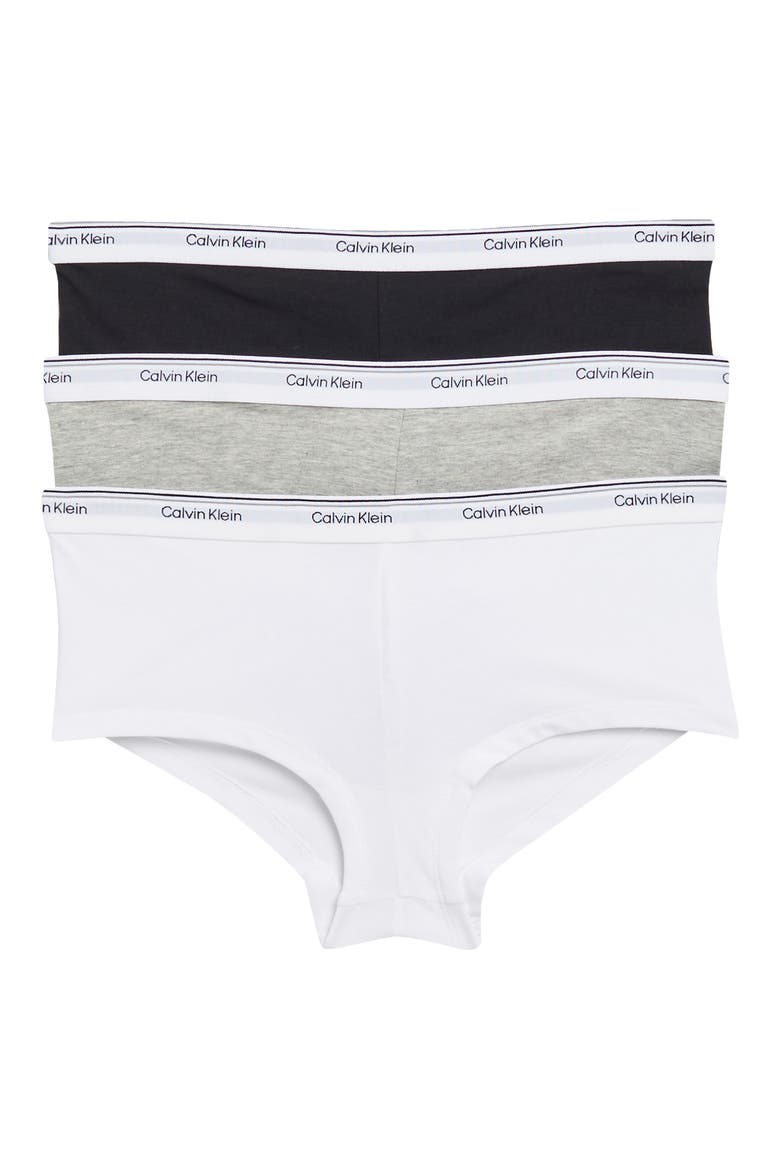 Balance Assorted 3-Pack Boyshorts, Main, color, BLACK/ GREY/ WHITE