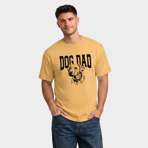 Dog Dad Sketch Garment Dyed T-Shirt