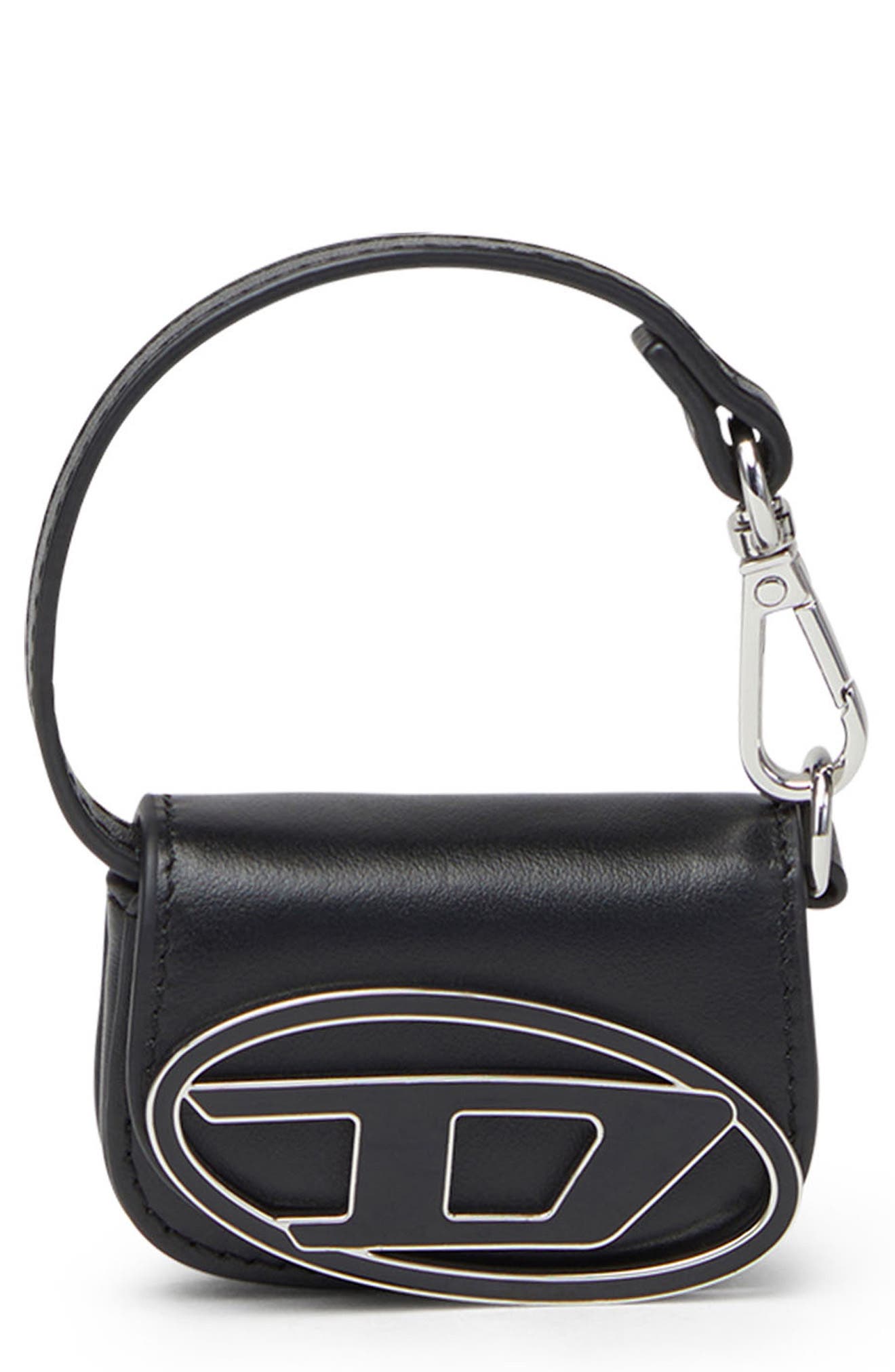 DIESEL<sup>®</sup> Micro 1DR Leather Bag Charm, Main, color, 