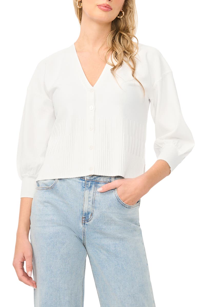 1.STATE Ribbed Crop Cardigan, Main, color, Antique White