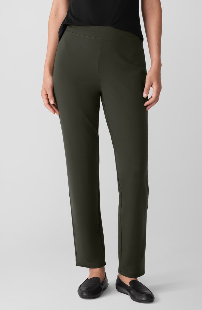 Eileen Fisher Slim Ankle Pants, Main, color, Woodland