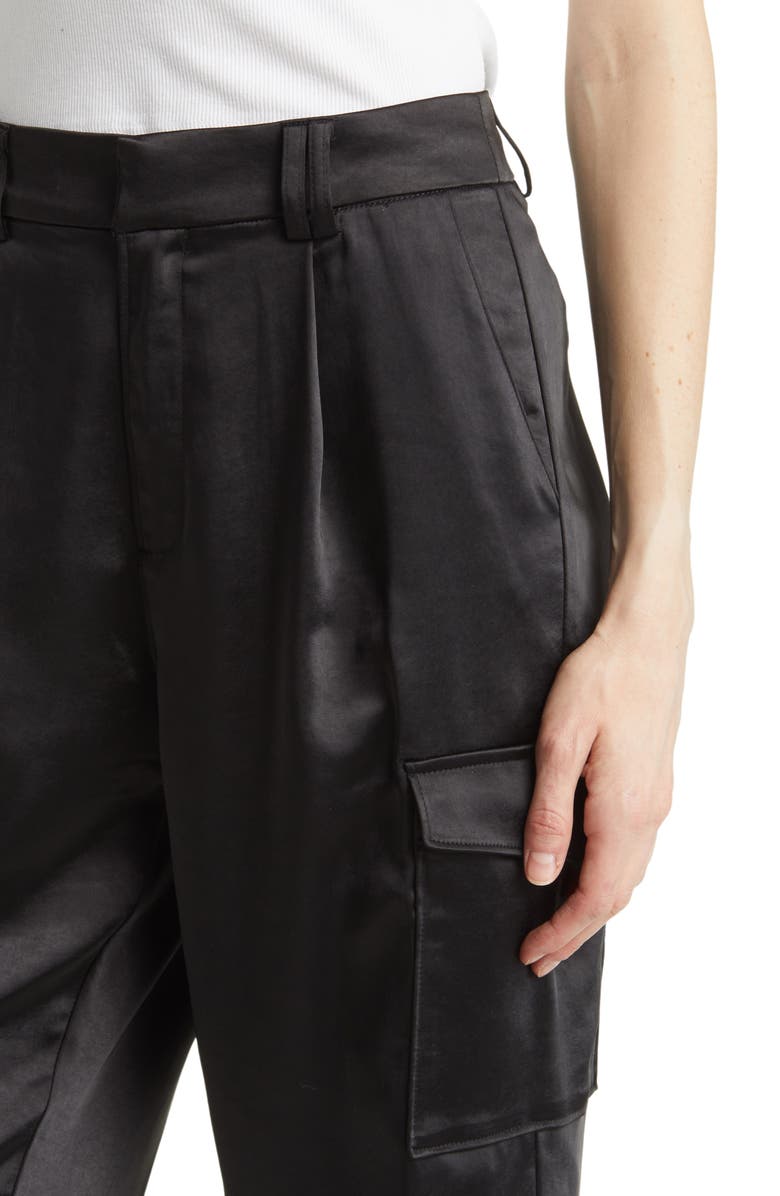 PAIGE Malika Satin Cargo Pants, Alternate, color, 