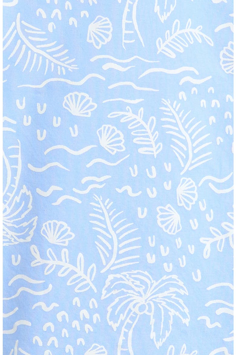 Kids' Patterned Short Sleeve Cotton Button-Up Shirt, Alternate, color, BLUE WINDSURFER TROPICAL TOILE