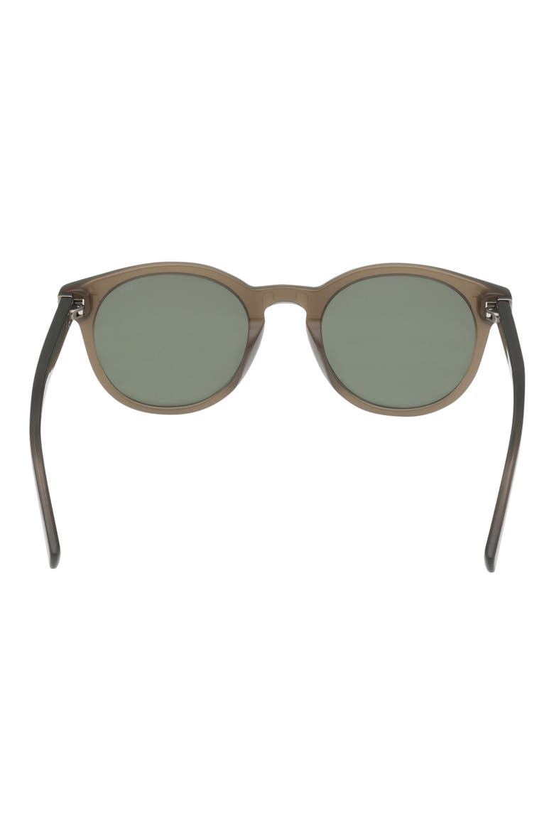 50mm Round Sunglasses, Alternate, color, SHINY DARK GREEN / GREEN