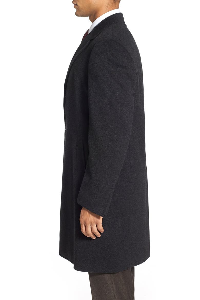 Classic Fit Wool & Cashmere Topcoat, Alternate, color, CHARCOAL